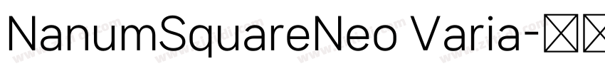 NanumSquareNeo Varia字体转换